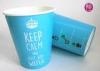 Custom Blue Design Keep Calm Flower Paper Bowl For Water Plant