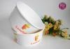 12 Ounce Shallow Ice Cream Paper Bowls With Plastic Lid / Custom Print