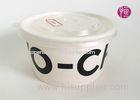 12oz Custom Logo Printed Paper Salad Bowls with Clear Lids / FDA Certificated