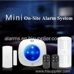 Smart home anti-theft system built-in battery sound and light siren real time wireless On-site alarm system kit