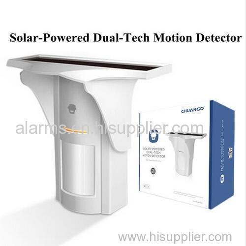 Home security intruder detector wireless Solar-Powered Dual-Tech waterproof Motion sensor for Chuango 315MHz GSM Alarm S