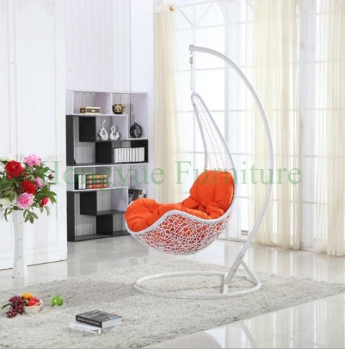 Rattan material hammock with cushions wicker hanging chair