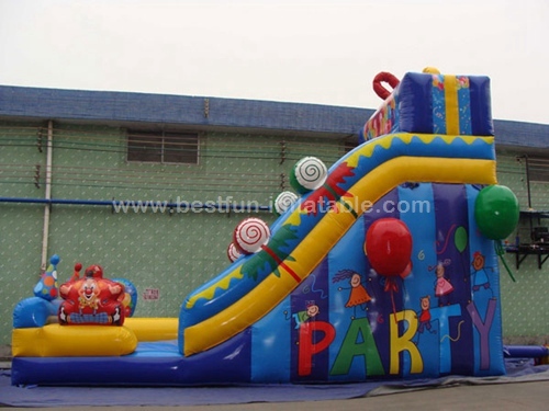 Candy park inflatable snow slide toboggan slide