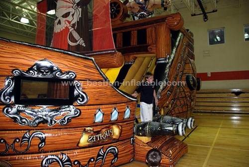 Classic Pirate Ship Inflatable Slide