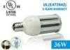 36W Inductive Ballast Compatible CUL UL LED Corn Bulb Light IP65 Water Resistance