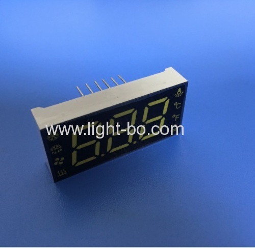 Custom ultra white three digit seven segment led display common anode for temperature humidity defrost compressor fan