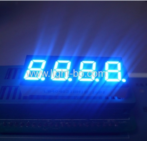 Ultra blue 4 digit 0.4inch 7 segment led display common anode for home appliances