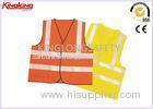 Outdoor Fluorescent Reflective Safety Vest For Summer / Winter