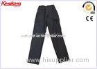 Black / Navy Cargo Jeans / Denim Work Trousers With Nylon Zipper