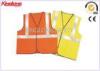 Orange / Yellow Children Safety Reflective Safety Vest With Velcro