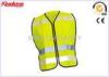 Spring / Autumn Unisex Reflective Safety Vest S M L XL with Nylon / Brass Zipper