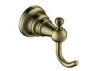 Single Robe Hook Bathroom Accessory Brass 118x70x52 mm Bright Metallic Look