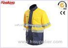Outdoor 100% Fluorescent Yellow High Visibility Workwear Reflective Work Suit