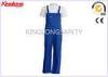 65% Polyester 35% Cotton Fabric Bib Pants S / M / L With Chest Pocket