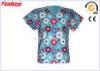 OEM Printed Medical Scrub Tops Hotel Housekeeping Uniform For Spring