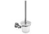 Wall Mounted Toilet Brush Holder Brass Base Bathroom Items Easy Installation