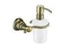 Wall Mounted Soap Dispenser Antique Brass With Brass Pump PP Bottle