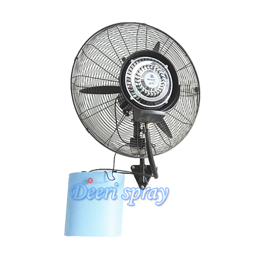 Deeri Economical wall mounted water spraying fan low cost from factory direct supply