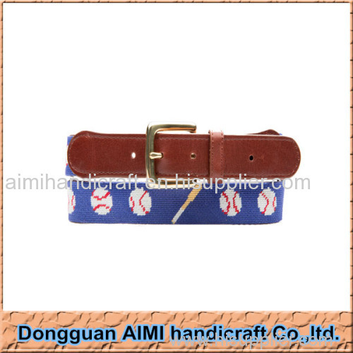 AIMI Golf handmade needlepoint belt for men