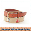 AIMI sailng ship men needlepoint buckle belt wholesale