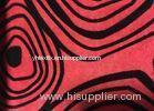 Sofa Velvet Red Flocked Fabric Comfortable With Geometric Designs