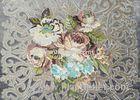 Sequin Embroidered Curtain Fabric Floral Design Tear-Resistant