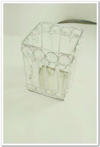 Square Crystal candle holder tea light