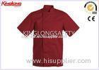 Fashion Comfortable Polyester Cotton Chef Cook Uniform Red Chef Jacket