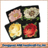 AIMI Square flower pattern needlepoint handmade cup coaster needlepoint cup mat wholesale