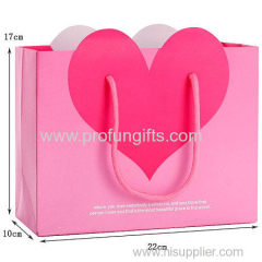 NEW design Heart shape gift shopping bag