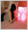 Glowing pillow in night