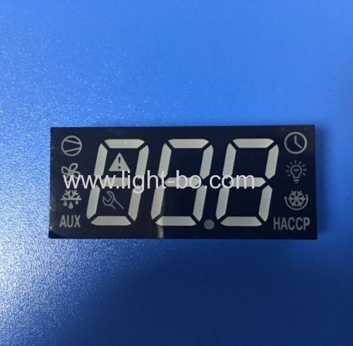 China Triple digit common anode super bright green/yellow/red 7 segment led display for Fridge control.