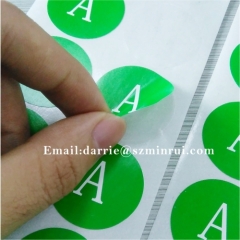 China best self-adhesive destructible label manufacturer custom round 3cm warranty sticker for cellphone repairing
