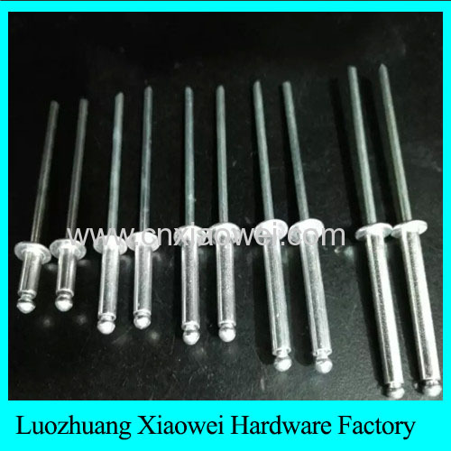 open type flat head aluminum large flange blind rivets