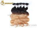 OEM / ODM Multi Colored European Human Hair Black To Brown Ombre Hair Extensions
