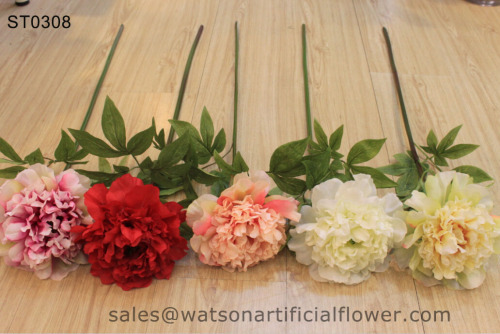 Plastic cheap peony flowers for sale
