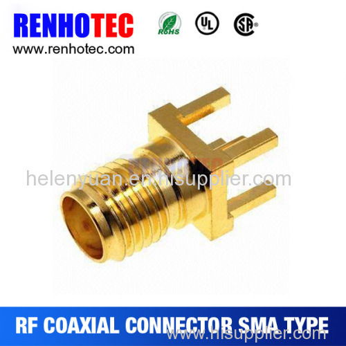 Factory Dosin Straight sma rf connector female pcb mount