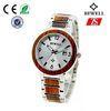 Bewell Wood And Stainless Steel Wrist Watches Waterproof For Gentleman