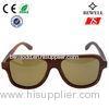 Sapele Wood Frame Sunglasses For Travelling Driving Shopping OEM / ODM