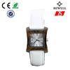 Fashion Leisure Unisex Wooden Watch With Leather Band CE ROHS FSC