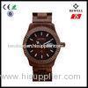 Luxury Red Color Ladies Wooden Watch With Real Stainless Steel Buckle
