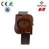 Bewell Vogue Ladies Wooden Watch With Leather Band And Square Dial