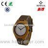 Genuine Leather Band Bamboo Wrist Watch For Men Eco - Friendly