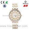 Fashion Shiny Slim Diamond Zinc Alloy Watch For Lady / Metal Wristwatch