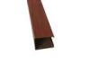 Powder Coated Aluminium Channel Profiles Slotted Wood Grain Different Sized
