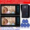 7inch Color LCD Screen Wired Video Intercom With Door Access Control System