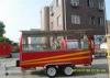 Fast Food / Ice Cream Street Food Cart Mobile Catering Van Red And Yellow Striple