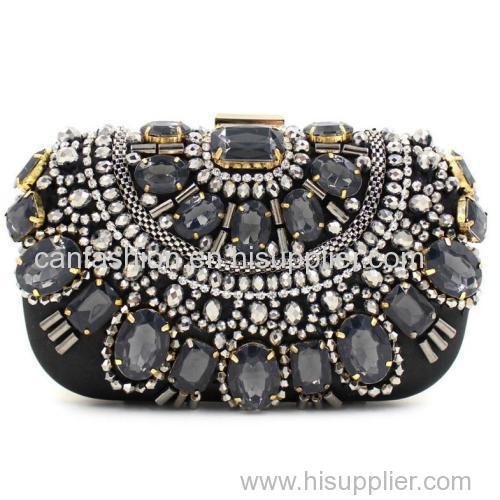 Wedding Clutch Handbag Silver Bling One Shoulder Luxury Evening Bag