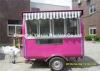 Pink Fruit Truck Mobile Food Kitchen Trailer Sandwich Panel