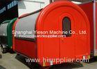 2M Wide Fiber Glass Hot Dog Vending Van Red Color With ice Maker